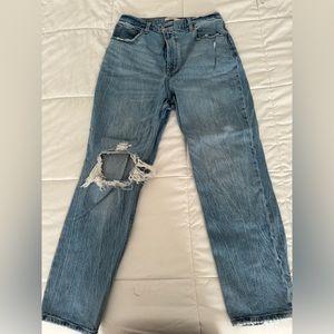 Abercrombie and Fitch 90s Straight Ultra High Rise Curve Love Jeans